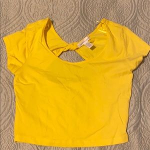 Bright Yellow Crop Top